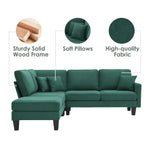 Walker Edison | Terrycloth Modern Sectional Sofa Thumbnail