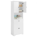 Walker Edison | White Tall Bathroom Storage Cabinet Thumbnail