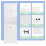 Walker Edison | White Tall Bathroom Storage Cabinet Thumbnail