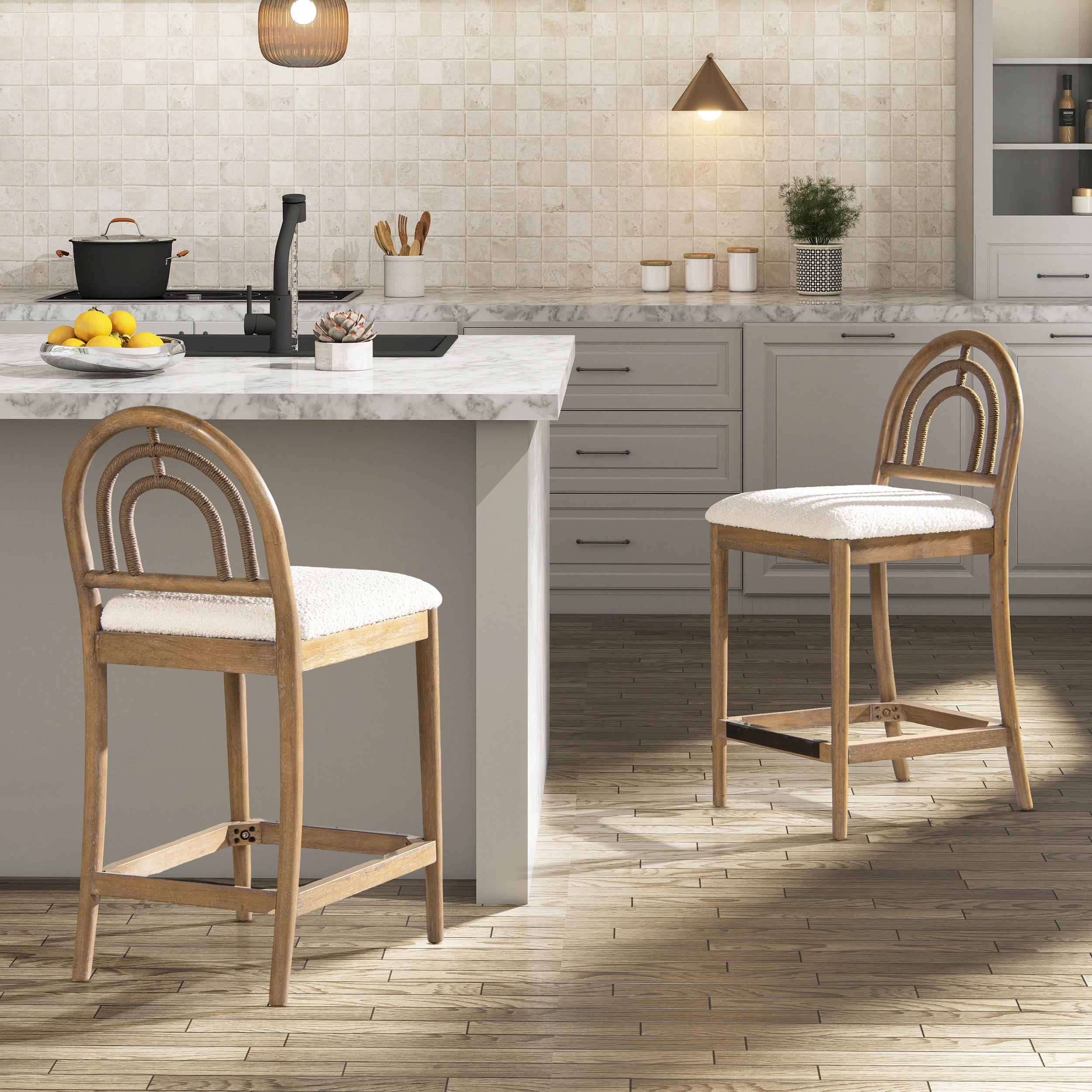 Walker Edison Leon Counter Stool - Thumbnail 5