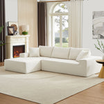 Walker Edison | Minimalist Right L-Shape Sectional Modular Couch Thumbnail