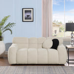 Walker Edison | Boucle Marshmallow Cloud Loveseat Sofa Thumbnail