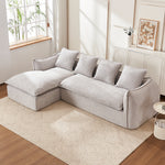 Walker Edison | Cloud Deep Seat Sectional Sofa Thumbnail