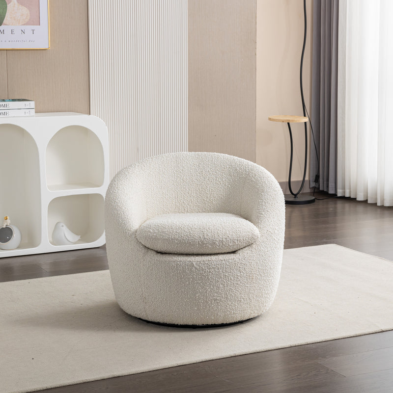 Walker Edison | Boucle Swivel Chair