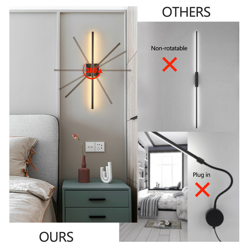 Walker Edison | Minimalist 2-Pack Modern LED Wall Sconce