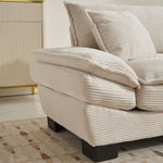 Walker Edison | Corduroy Cloud Loveseat Couch Thumbnail