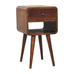 Walker Edison | Mini Chestnut Curve Side Table Thumbnail