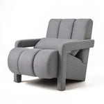 Walker Edison | Contemporary Modern Linen Upholstered Accent Chair with Pillow Thumbnail