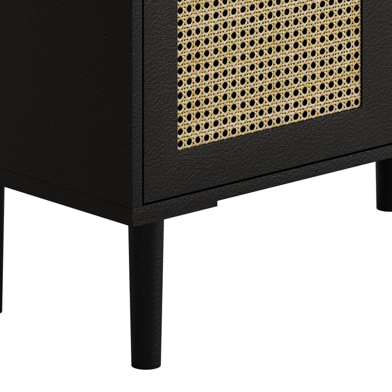 Walker Edison | Modern Rattan Mesh Storage Cabinet