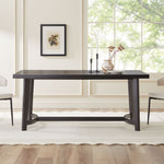 Nash Modern Farmhouse Rustic Solid Oak Wood Rectangular Dining Table Thumbnail