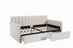 Walker Edison | Velvet Upholstered Daybed with Storage Thumbnail