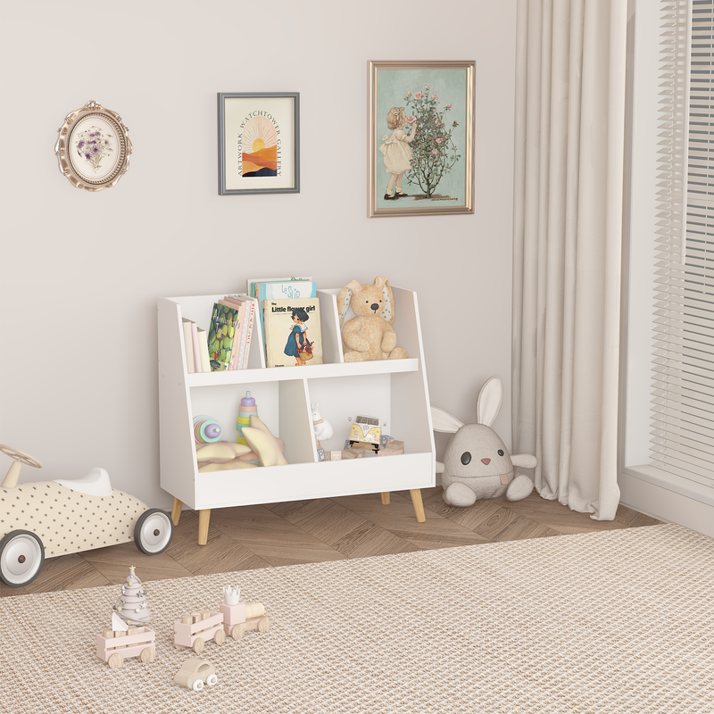 Walker Edison | Kids Bookcase and Toy Organizer