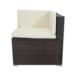 Walker Edison | 11 Piece Outdoor Patio Wicker Conversation Set Thumbnail