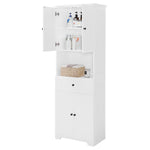 Walker Edison | White Tall Bathroom Storage Cabinet Thumbnail