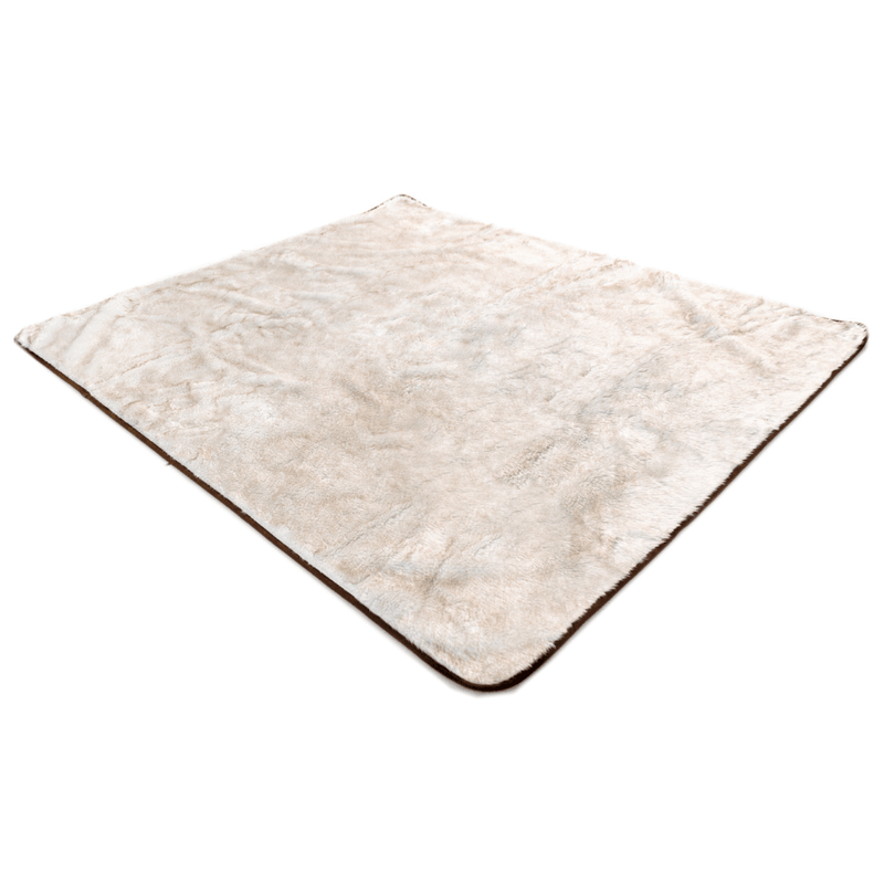 Paw - PupProtector™ Short Fur Waterproof Throw Blanket - White with Brown Accents Dog Blanket Paw.com 