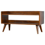 Walker Edison | Chestnut Nordic Storage Bench Thumbnail