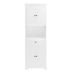 Walker Edison | White Tall Bathroom Storage Cabinet Thumbnail