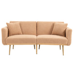 Walker Edison | Minimalist Loveseat Convertible Sofa Bed Thumbnail