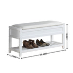 Walker Edison | Entryway Seating Bench with Shoe Storage Thumbnail