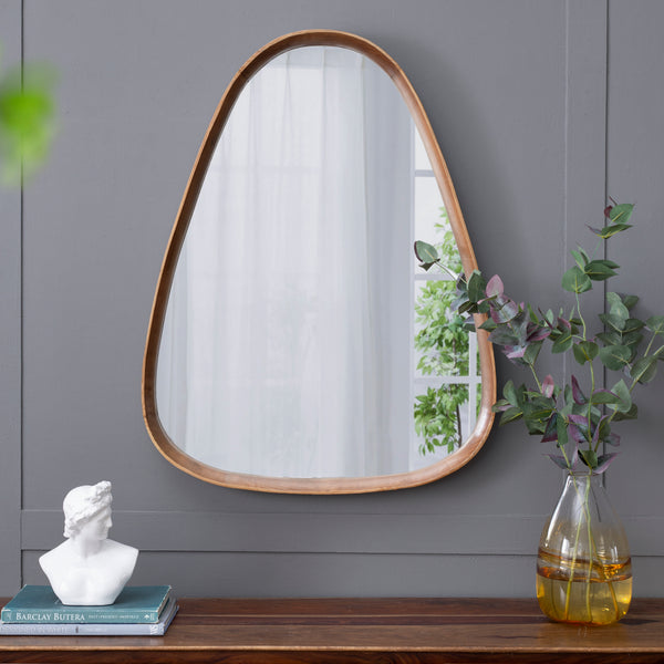 Walker Edison | Curve Design Wood Mirror