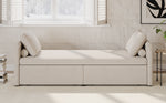 Walker Edison | Modern Chaise Lounger Storage Bench Thumbnail