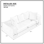 Walker Edison | Corduroy 3 Seater Modular Couch Thumbnail