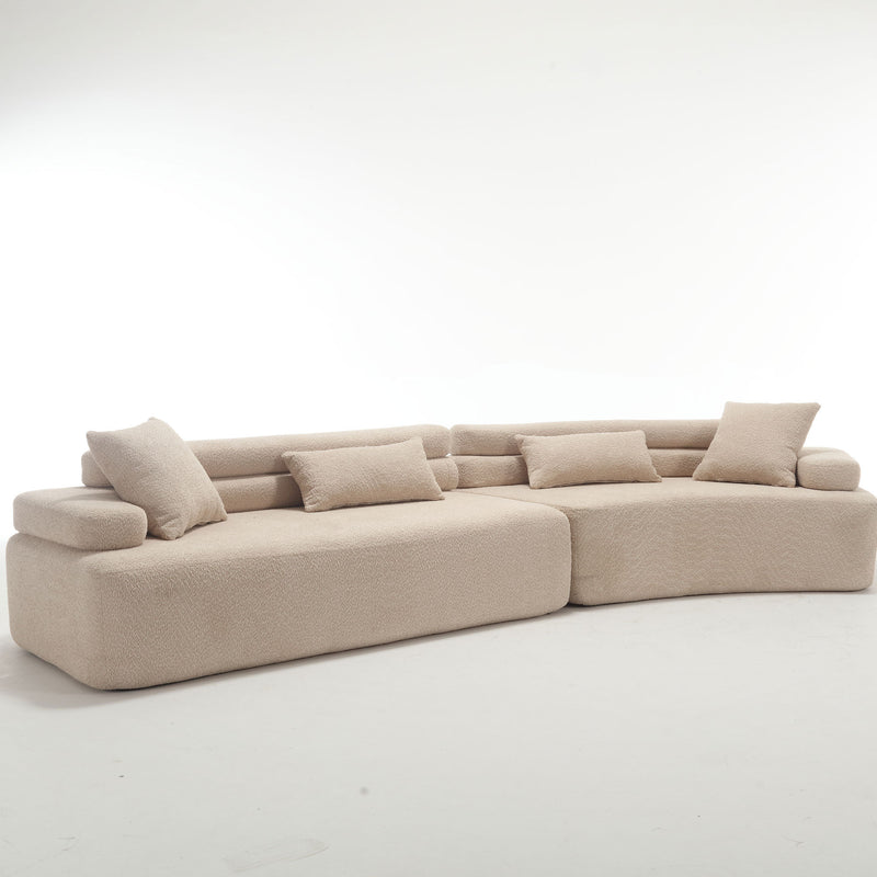 Walker Edison | Boucle Modular Sleek Sofa