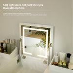 Walker Edison | Vanity Desk Set with LED Lighted Mirror Thumbnail