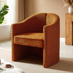 Walker Edison | Boucle Curved Design Accent Chair Thumbnail