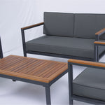 Walker Edison | 4 Piece Outdoor Sofa Chat Set Thumbnail