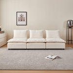 Walker Edison | Modern Modular Cloud Armless Sectional Sofa Couch Thumbnail