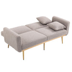 Walker Edison | Velvet Convertible Loveseat Sofa Thumbnail