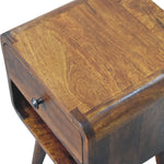 Walker Edison | Mini Chestnut Curve Side Table Thumbnail