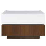 Walker Edison | Square Rotating Coffee Table with 2 Drawers Thumbnail