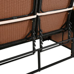 Walker Edison | Outdoor Patio 2-Piece Rattan Chairs and Bench Roof Set Thumbnail