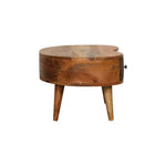 Walker Edison | Cloud Shape Mini Oak Coffee Table Thumbnail