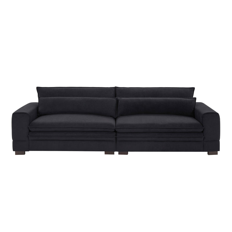 Walker Edison | Black 104" Modern Sofa