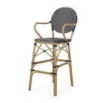 Walker Edison | Outdoor Wicker French Barstools, Set of 2 Thumbnail