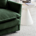 Walker Edison | Chenille Cloud Accent Chair with Ottoman Set Thumbnail