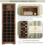 Walker Edison | Wood Tall Entryway Shoe Cubby Cabinet Thumbnail