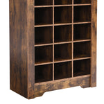 Walker Edison | Wood Tall Entryway Shoe Cubby Cabinet Thumbnail