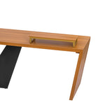 Walker Edison | Modern Wooden 63" Writing Desk with Monitor Stand Thumbnail