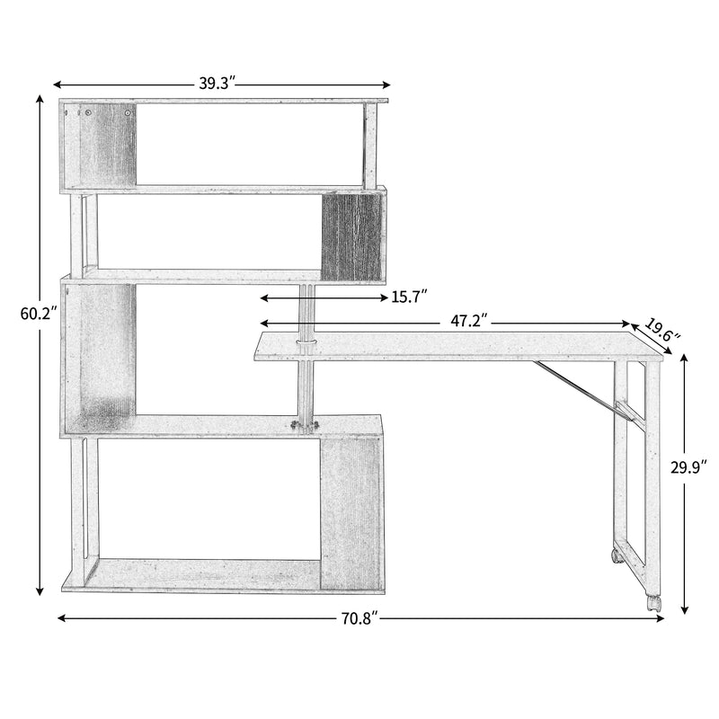 Walker Edison | Home Office Rotating Storage Desk