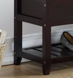 Walker Edison | Entryway Seating Bench with Shoe Storage Thumbnail