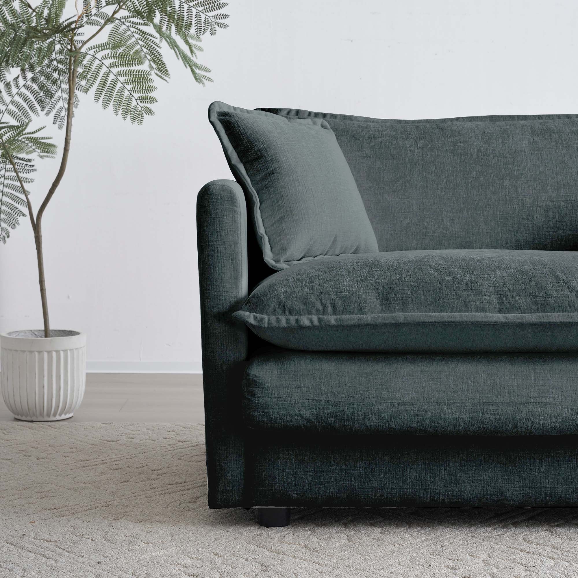 Walker Edison Modular Cloud Sectional Sofa - Thumbnail 2