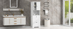 Walker Edison | White Tall Bathroom Storage Cabinet Thumbnail