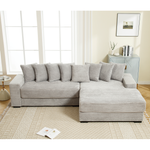 Walker Edison | Corduroy Right L-Shaped Sectional Cloud Couch Thumbnail