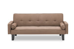 Walker Edison | Convertible 72" Brown Cotton Linen Sofa Bed Thumbnail