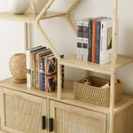 Walker Edison | Rattan Bookshelf Storage Cabinet Thumbnail