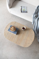 Walker Edison | Minimalist Oval Coffee Table Thumbnail